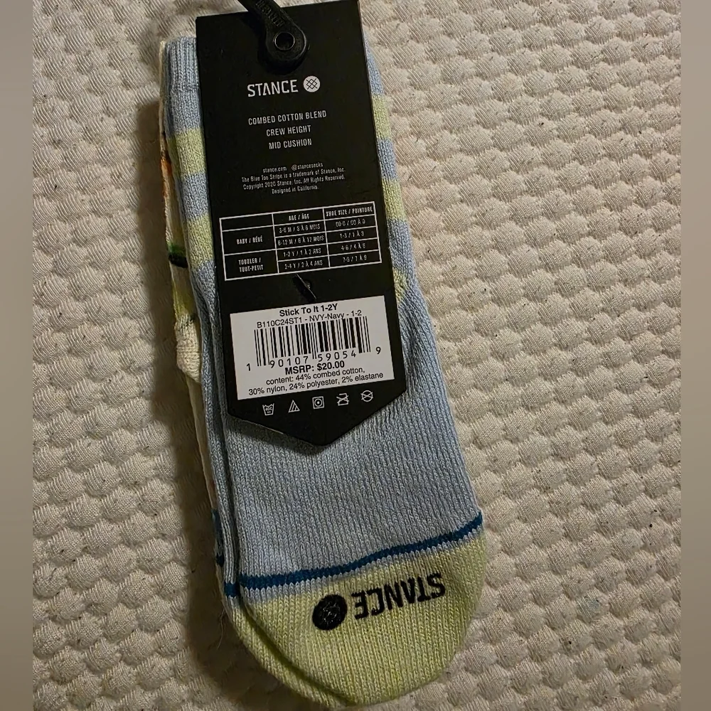 Stance Toddler 1-2Years Casual Socks - Navy, Cream, Light Blue